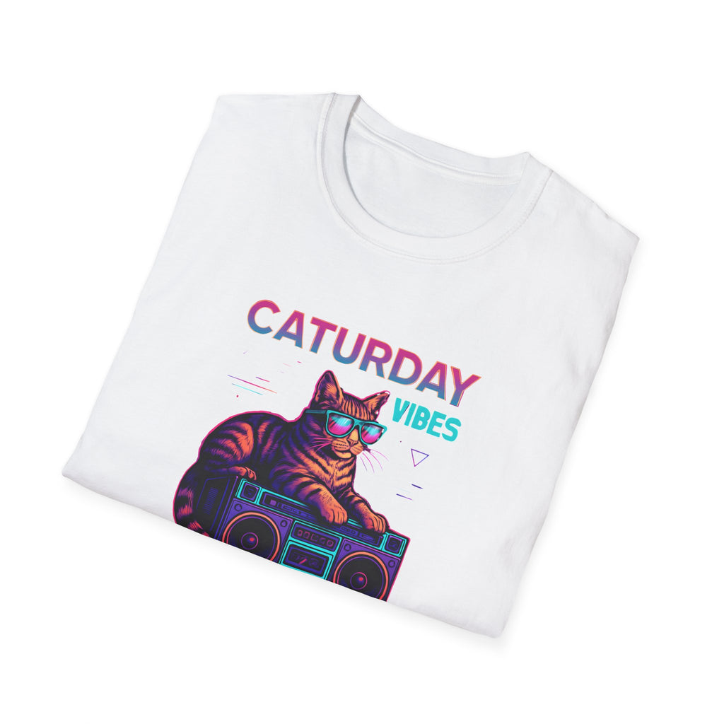 Neon cat boombox vibes T-Shirt