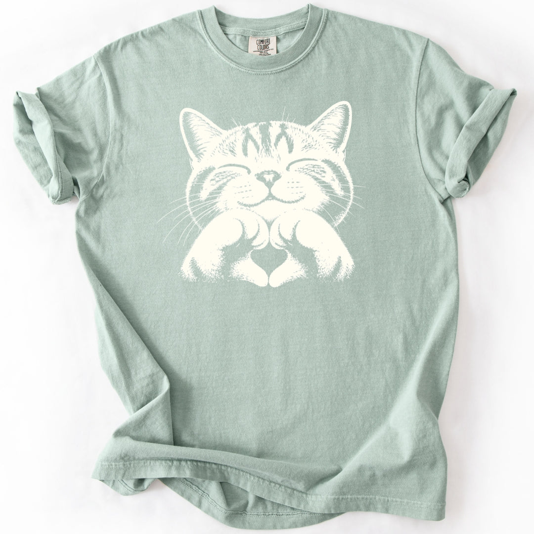 Heart Pose Cat T-Shirt