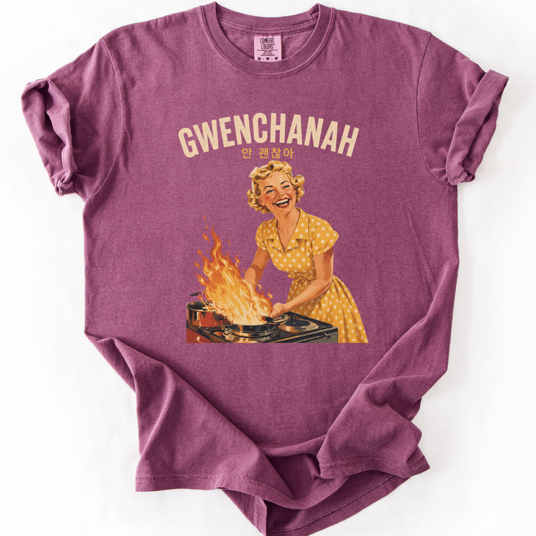 GWENCHANAH Retro Funny Korean T-Shirt