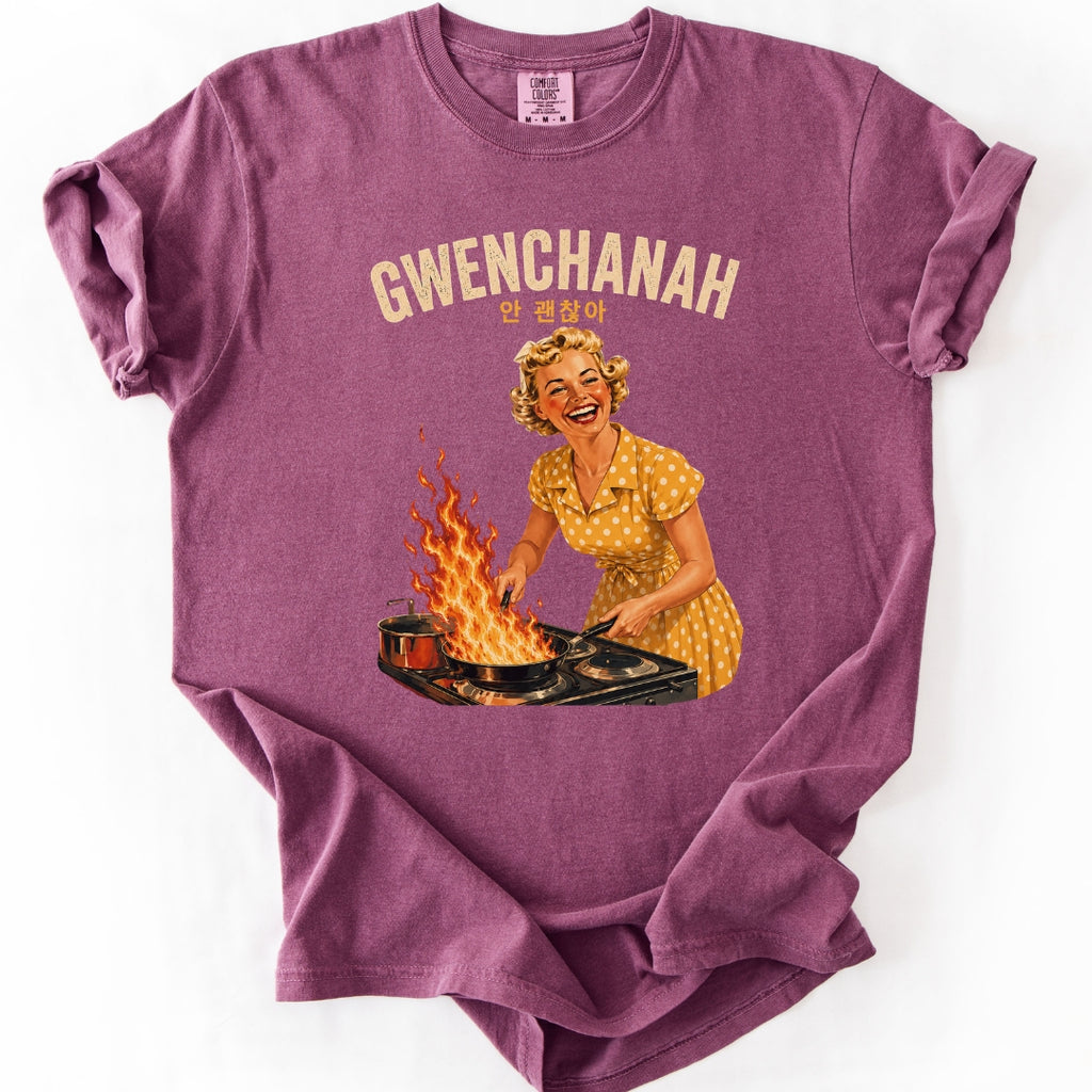 GWENCHANAH Retro Funny Korean T-Shirt