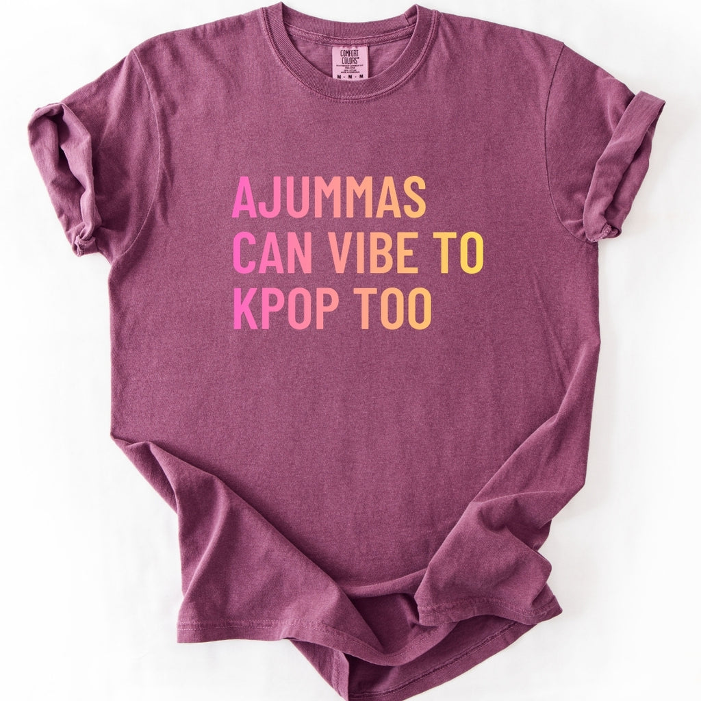 Ajumma Can Vibe to K-Pop Too T-shirt