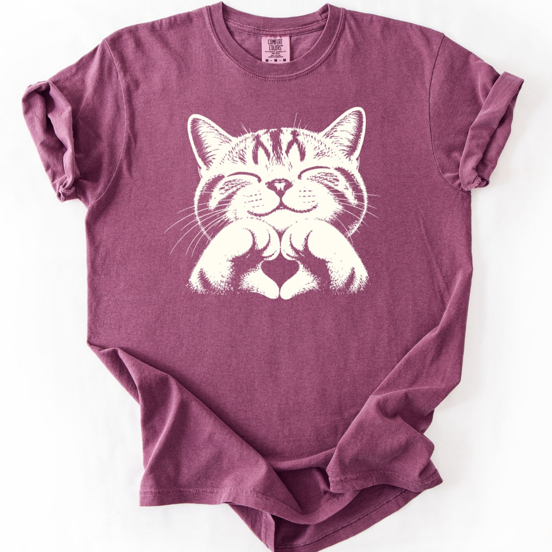 Heart Pose Cat T-Shirt