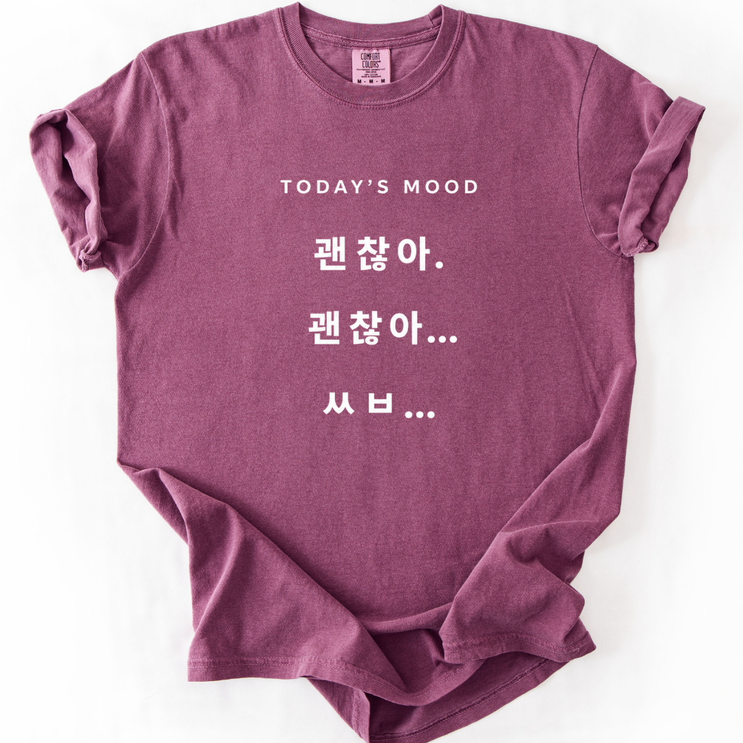 Today's Mood - K-Drama Fan Humor T-Shirt