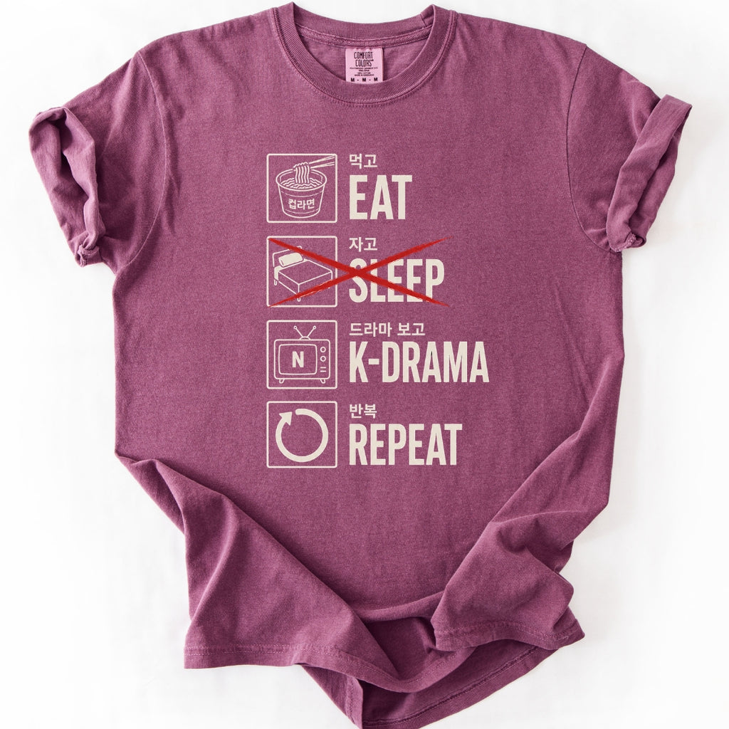 Eat Sleep K-Drama Repeat T-Shirt