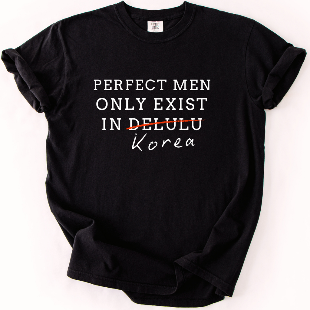 Perfect Men Only Exist in Korea - Funny K-Drama Fan T-Shirt