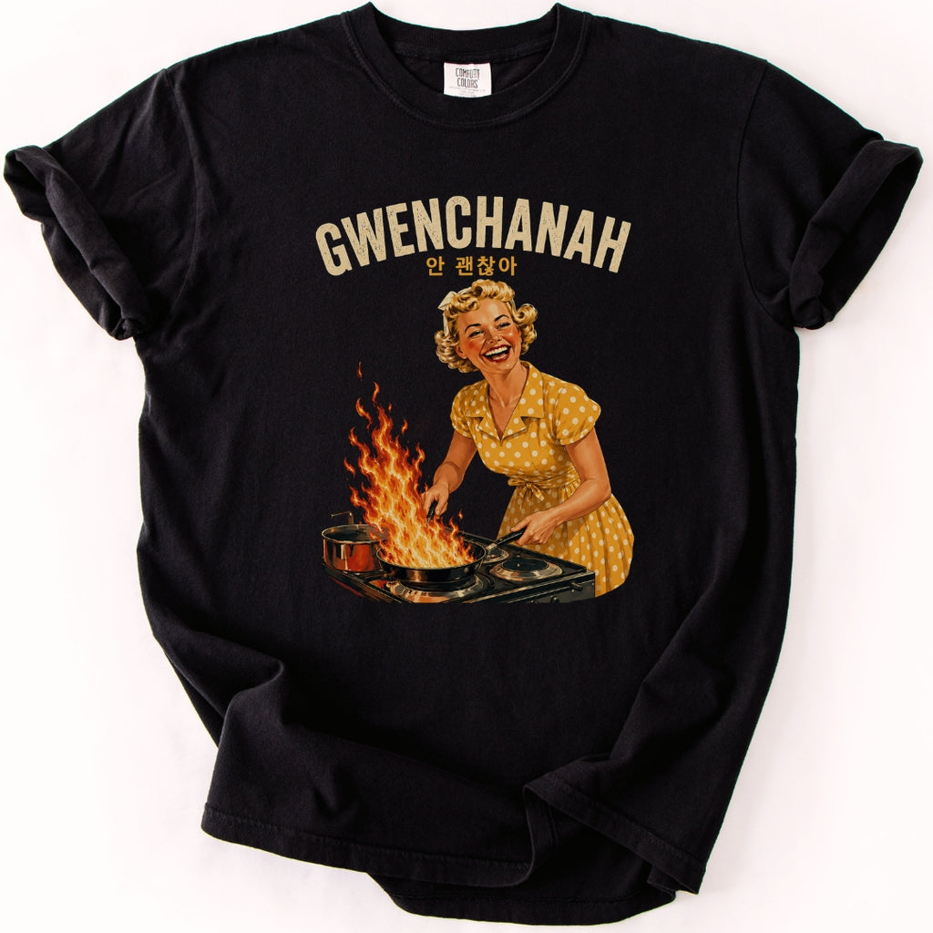 GWENCHANAH Retro Funny Korean T-Shirt