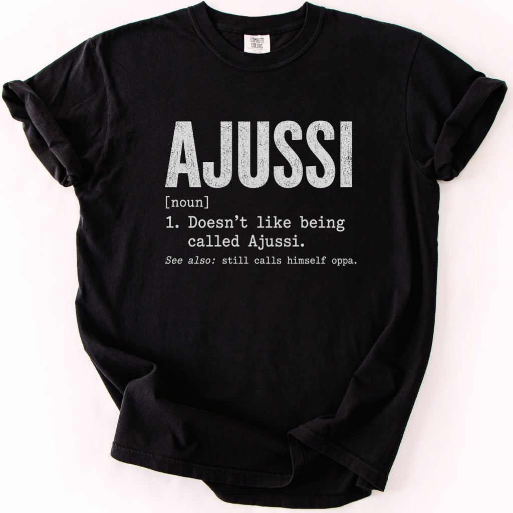 AJUSSI Definition | Funny Korean Man T-Shirt