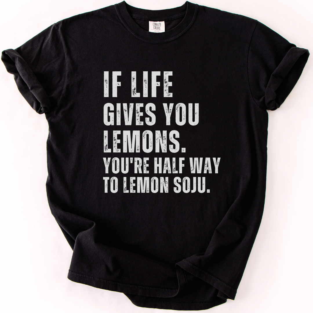 Half Way to Lemon Soju - Funny Soju T-Shirt