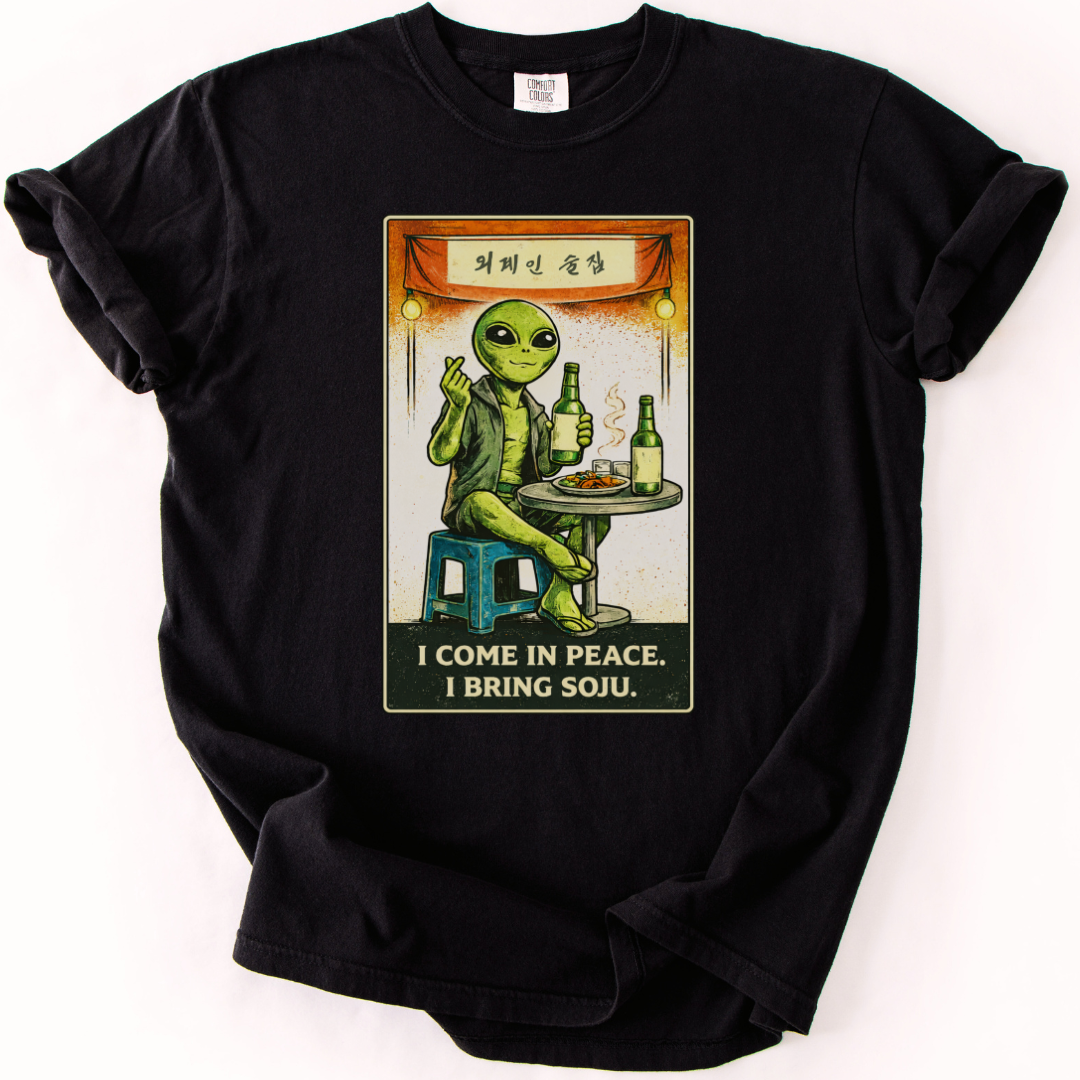 I Bring Soju Korean Alien T-Shirt
