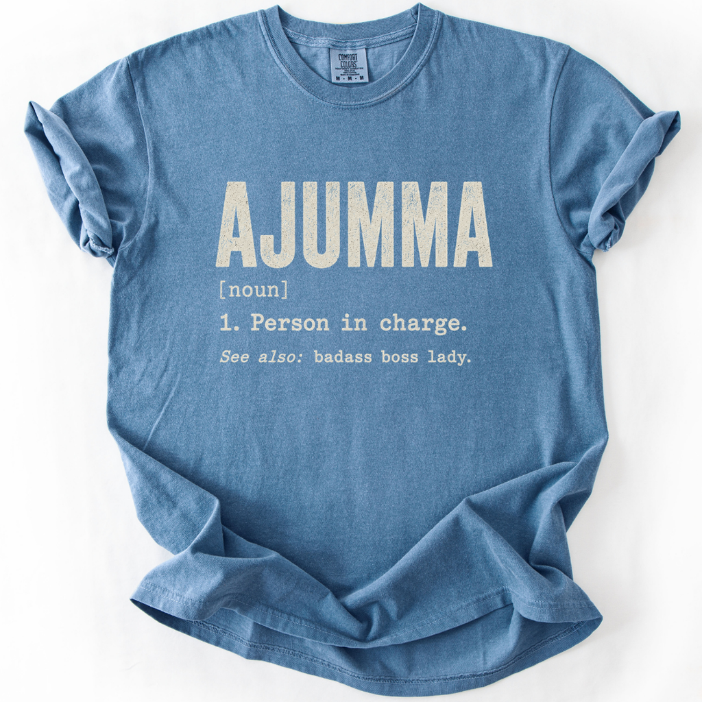 Ajumma Definition Funny Korean T-shirt