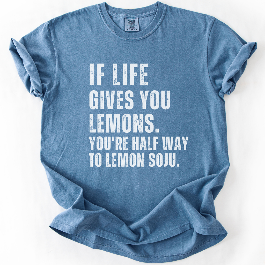 Half Way to Lemon Soju - Funny Soju T-Shirt