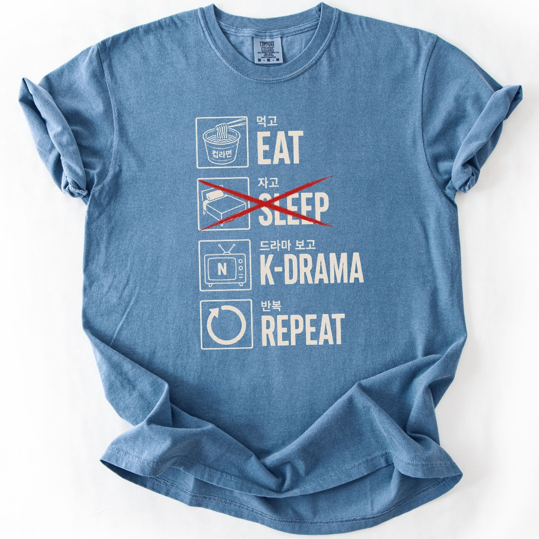 Eat Sleep K-Drama Repeat T-Shirt