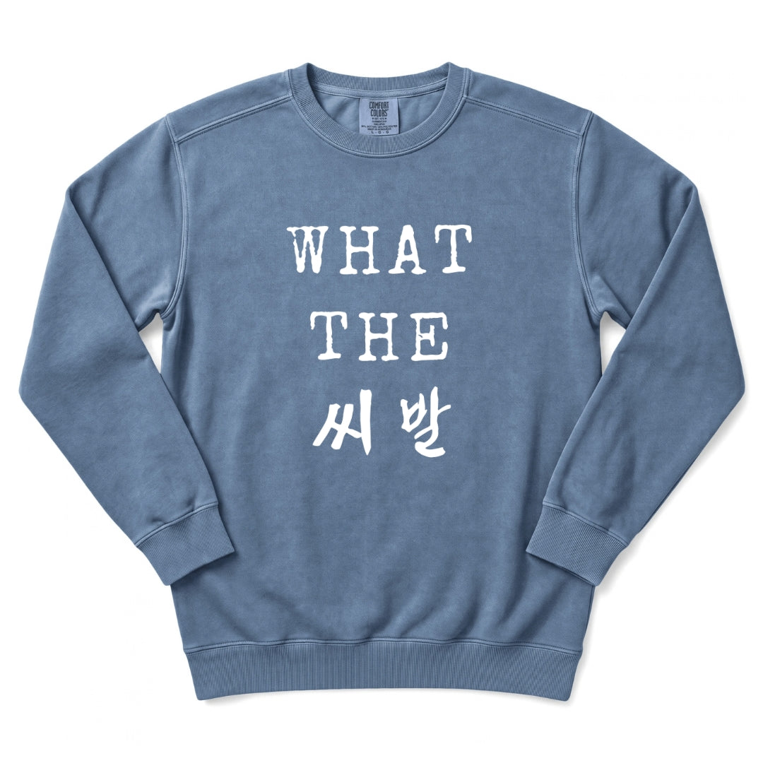 What The 씨발 Korean Humor Sweatshirt
