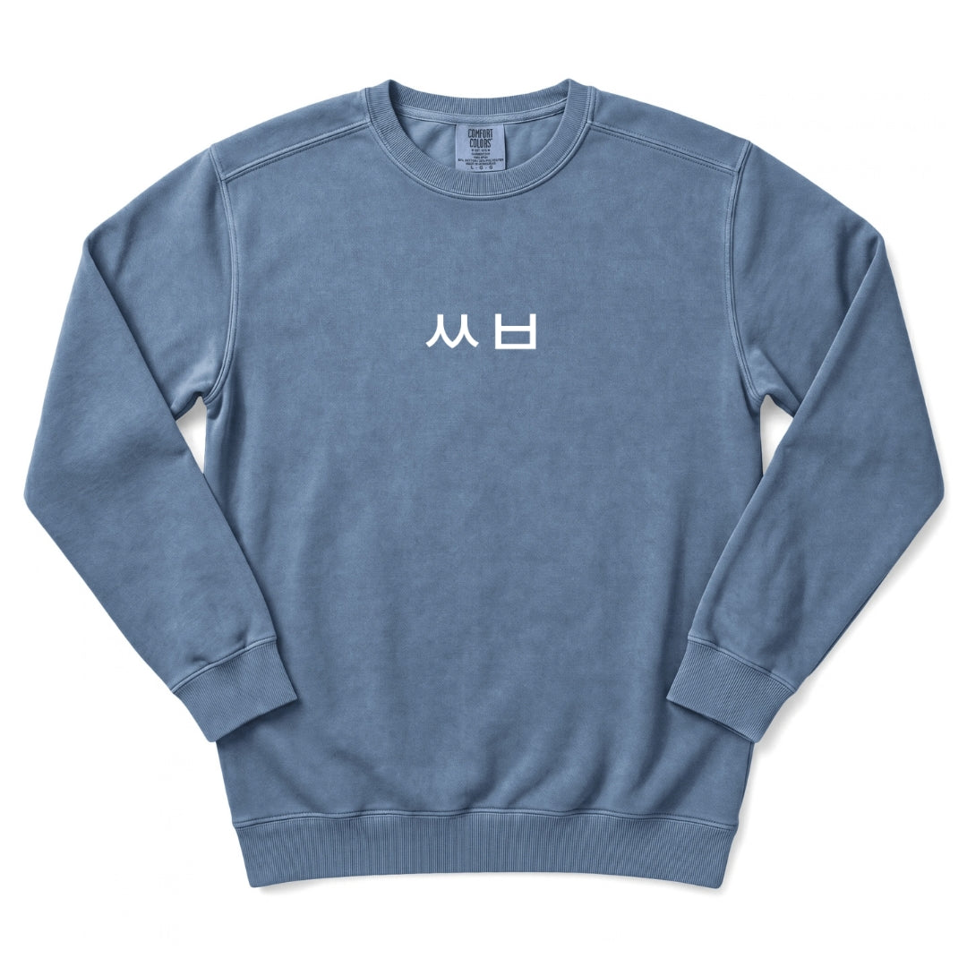 ㅆㅂ Minimal Text Korean Humor Sweatshirt