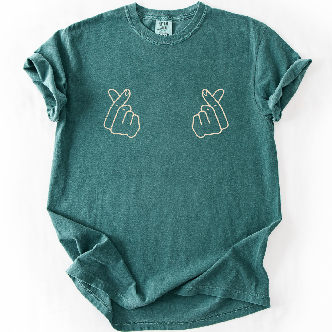 Korean Finger Heart T-Shirt T-Shirt