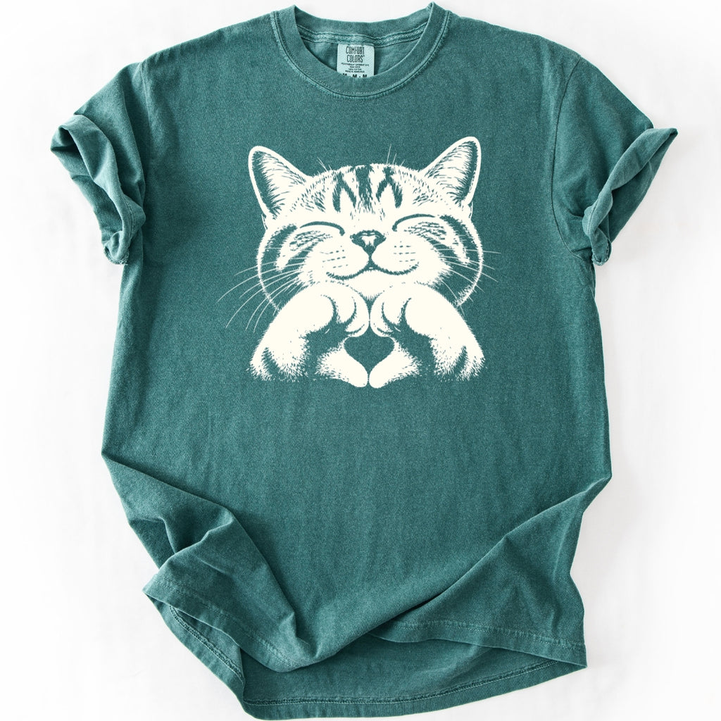 Heart Pose Cat T-Shirt