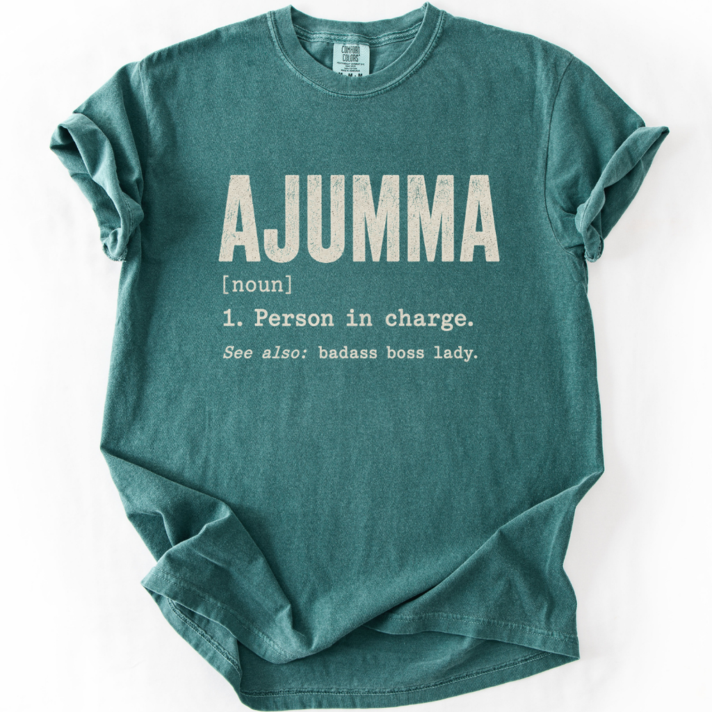Ajumma Definition Funny Korean T-shirt