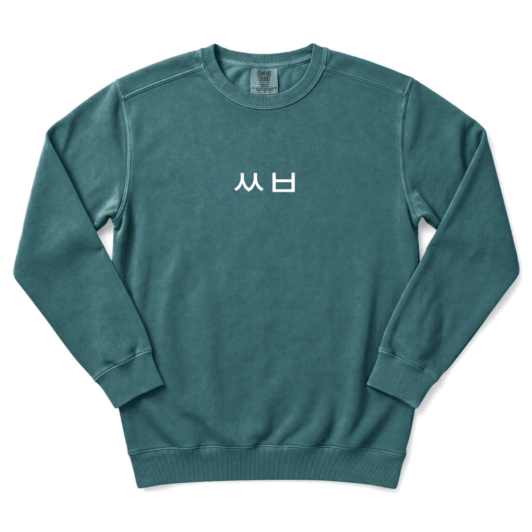 ㅆㅂ Minimal Text Korean Humor Sweatshirt