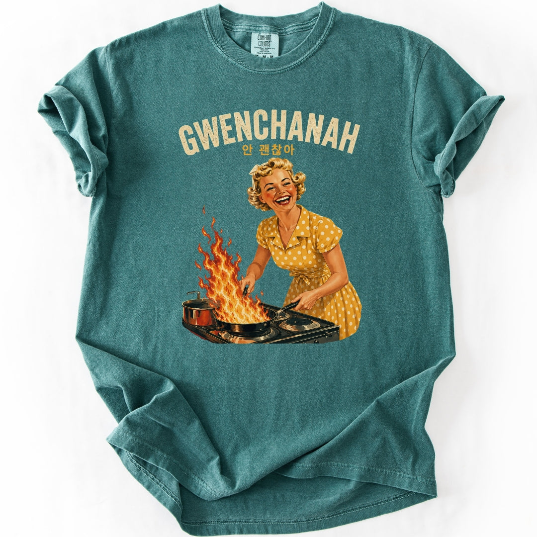GWENCHANAH Retro Funny Korean T-Shirt