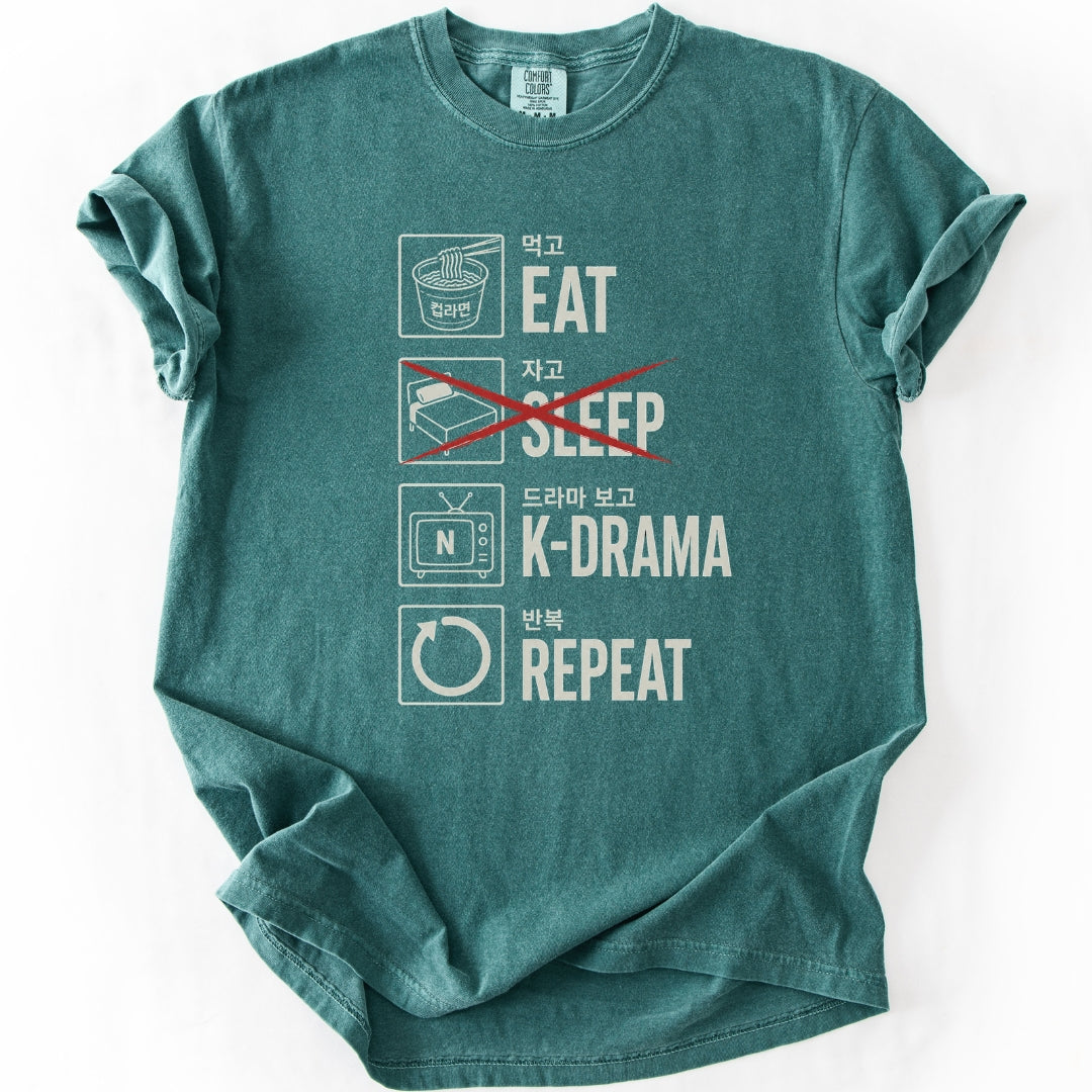 Eat Sleep K-Drama Repeat T-Shirt
