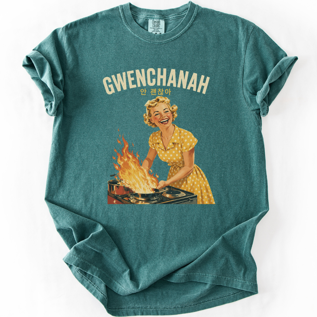 GWENCHANAH Retro Funny Korean T-Shirt