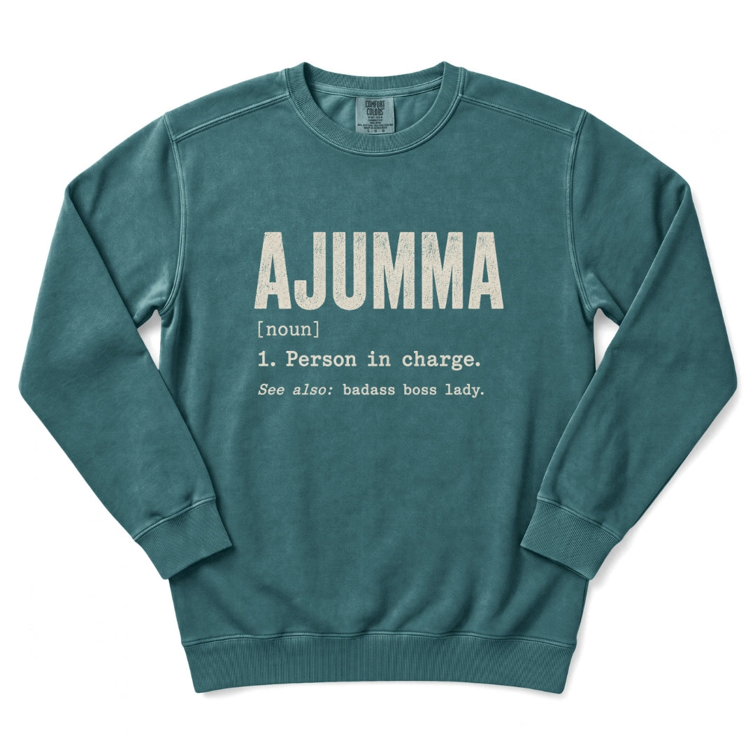 Ajumma Definition Funny Korean Sweatshirt