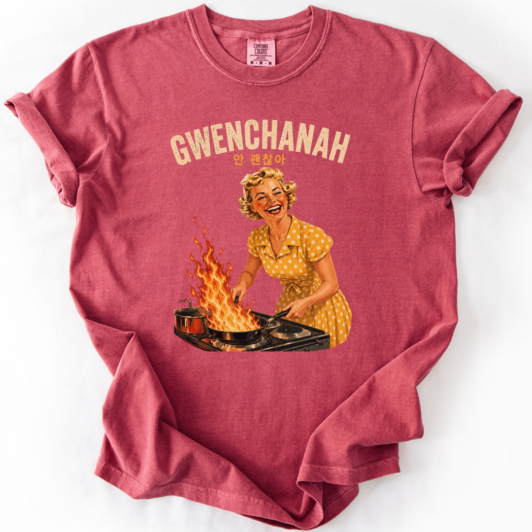 GWENCHANAH Retro Funny Korean T-Shirt