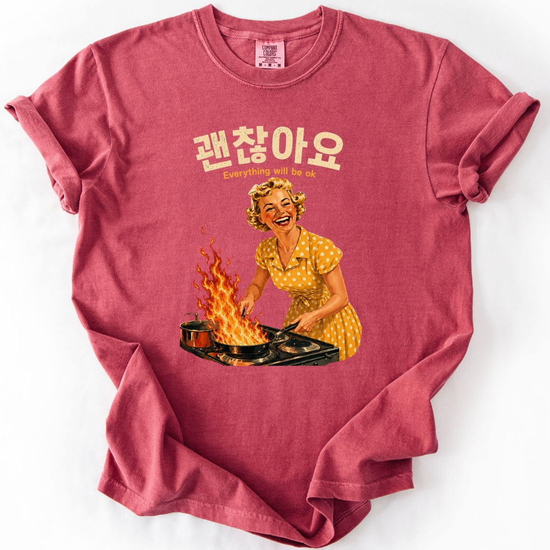 괜찮아요 (Everything Will Be OK) Funny Korean T-Shirt