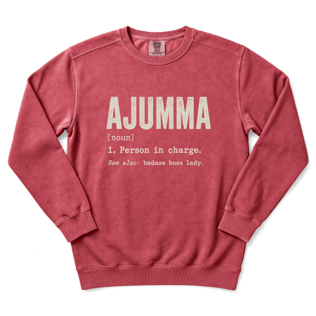 Ajumma Definition Funny Korean Sweatshirt
