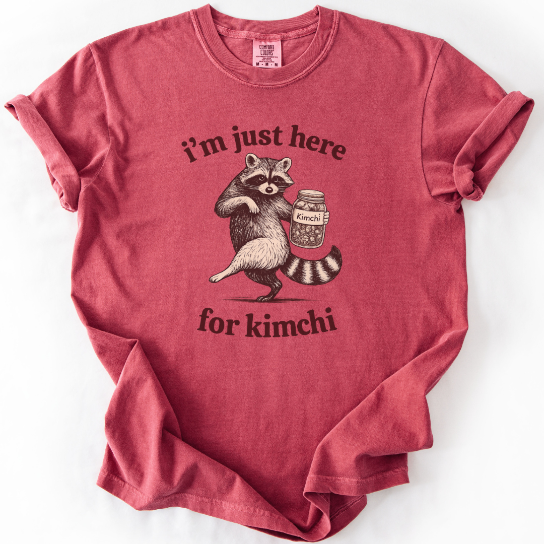 I'm Just Here For Kimchi (Raccoon) T-shirt