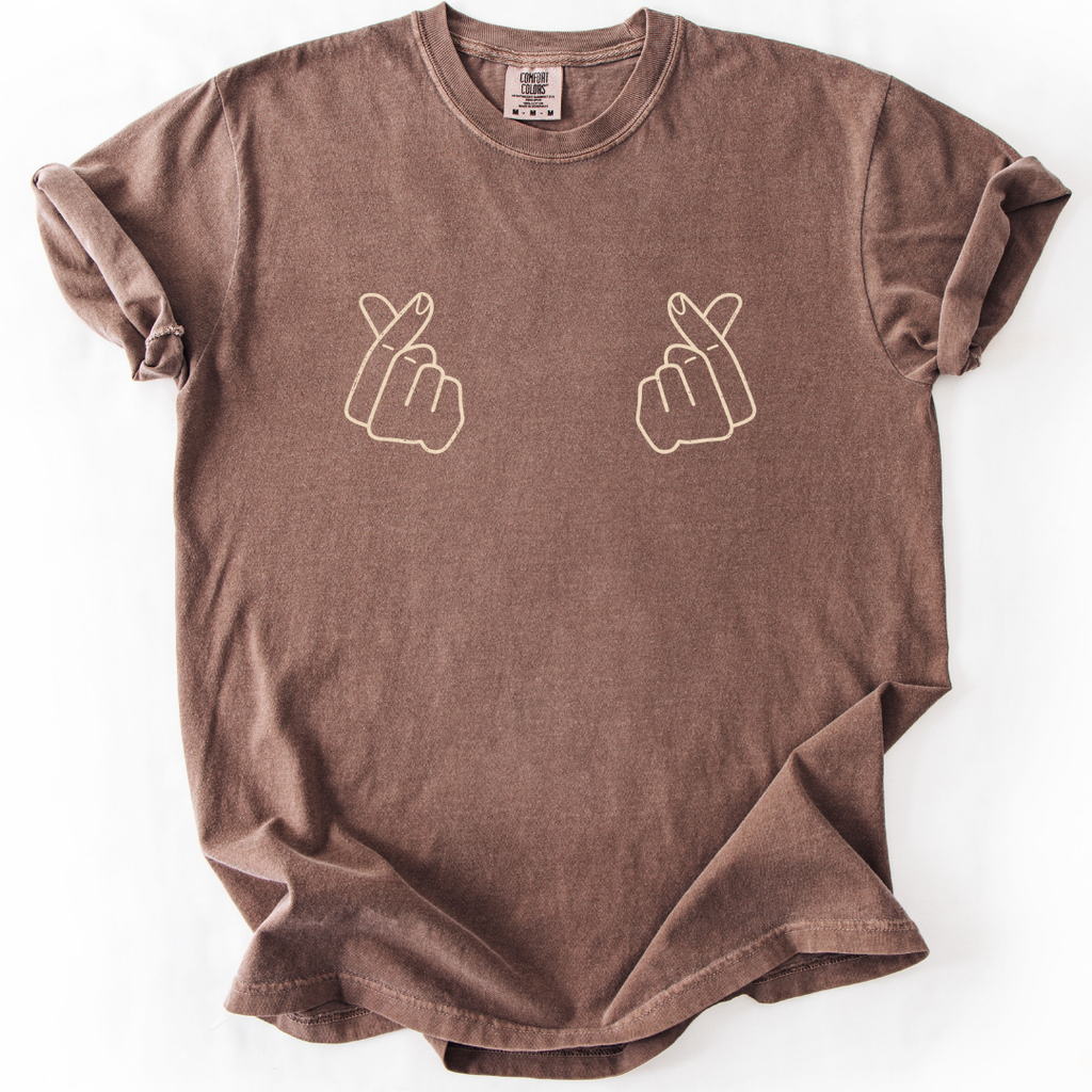 Korean Finger Heart T-Shirt T-Shirt