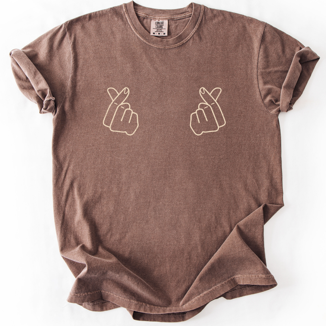 Korean Finger Heart T-Shirt T-Shirt