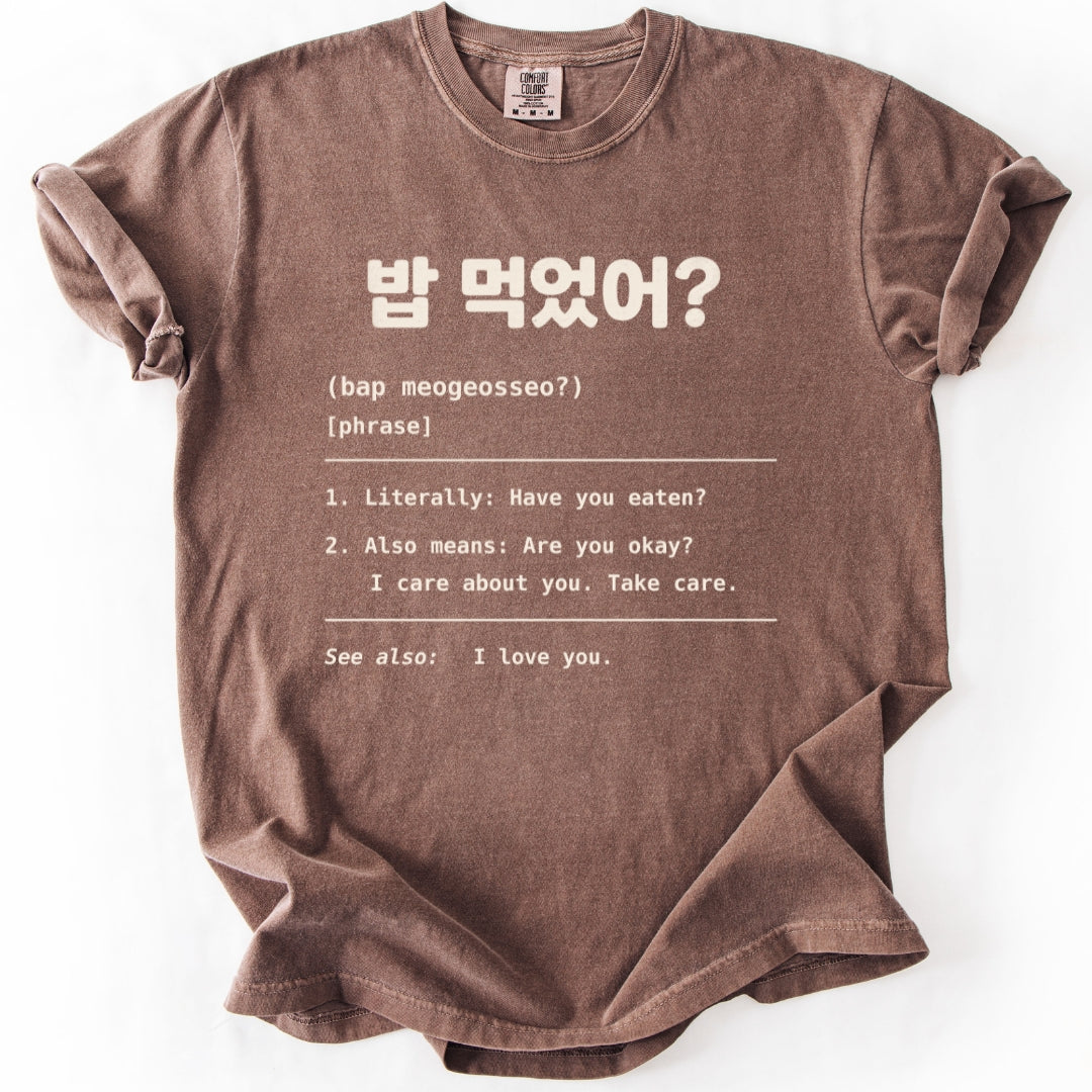 밥 먹었어? (Have You Eaten?) | Korean Definition T-Shirt