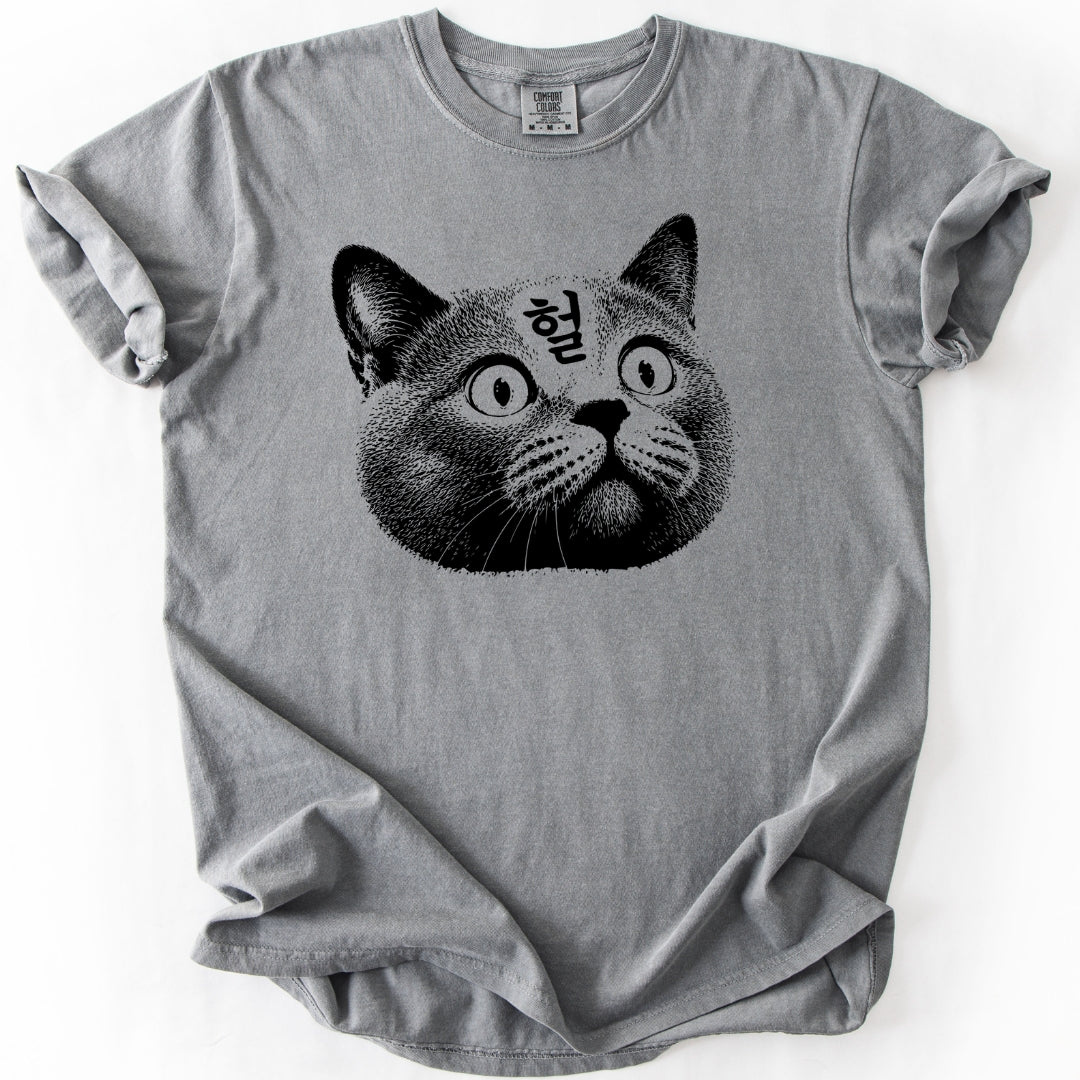 헐 (OMG) Korean Reaction Cat T-Shirt