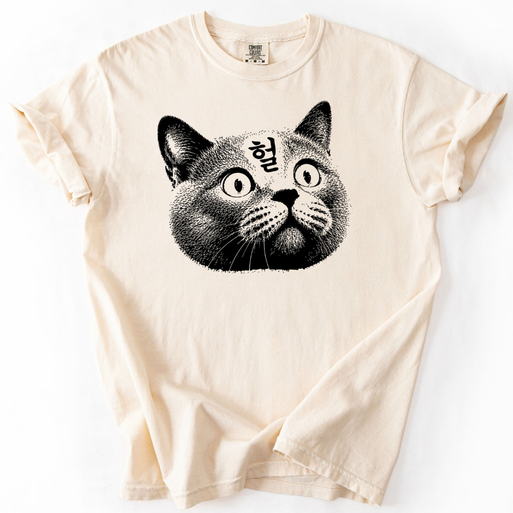 헐 (OMG) Korean Reaction Cat T-Shirt
