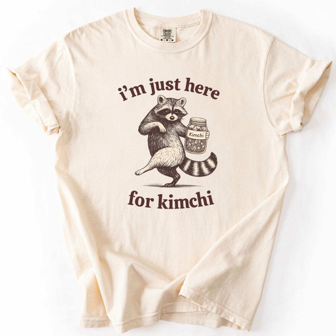 I'm Just Here For Kimchi (Raccoon) T-shirt