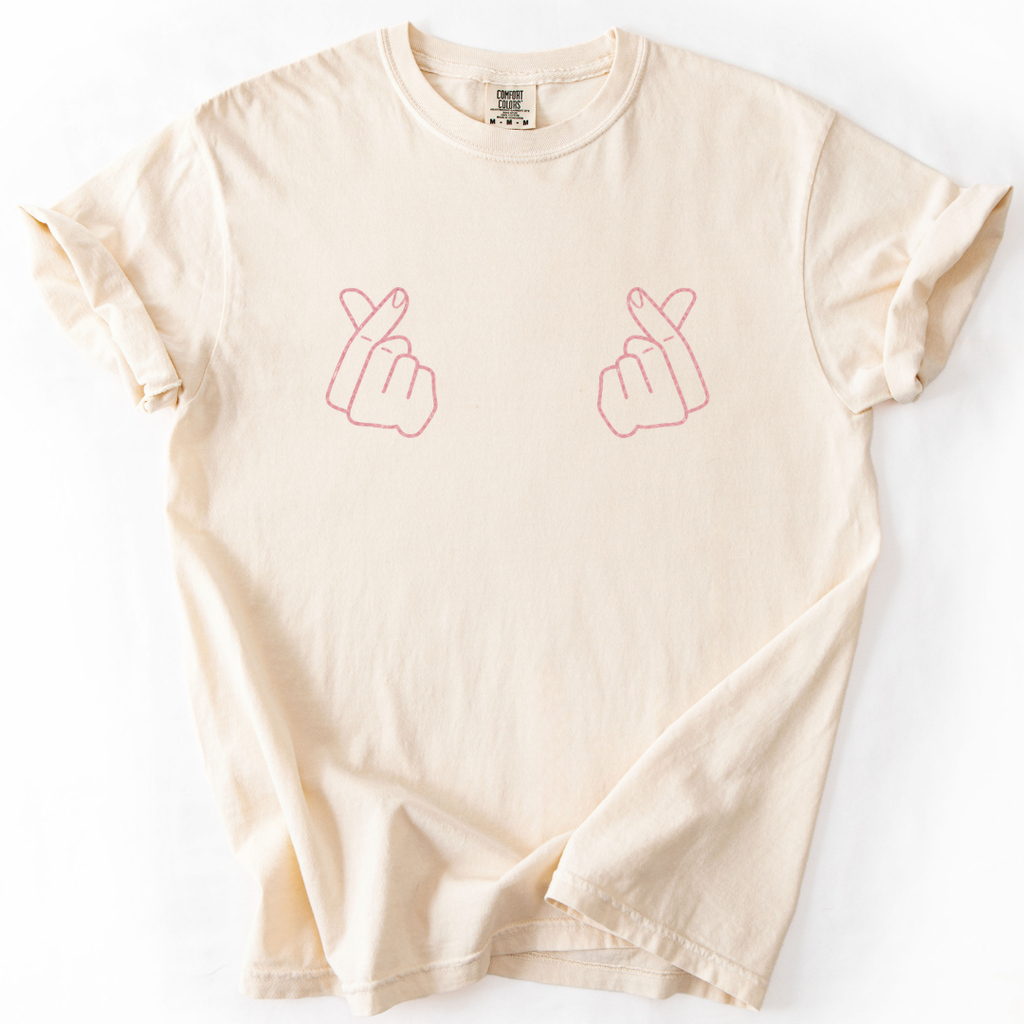 Korean Finger Heart T-Shirt T-Shirt