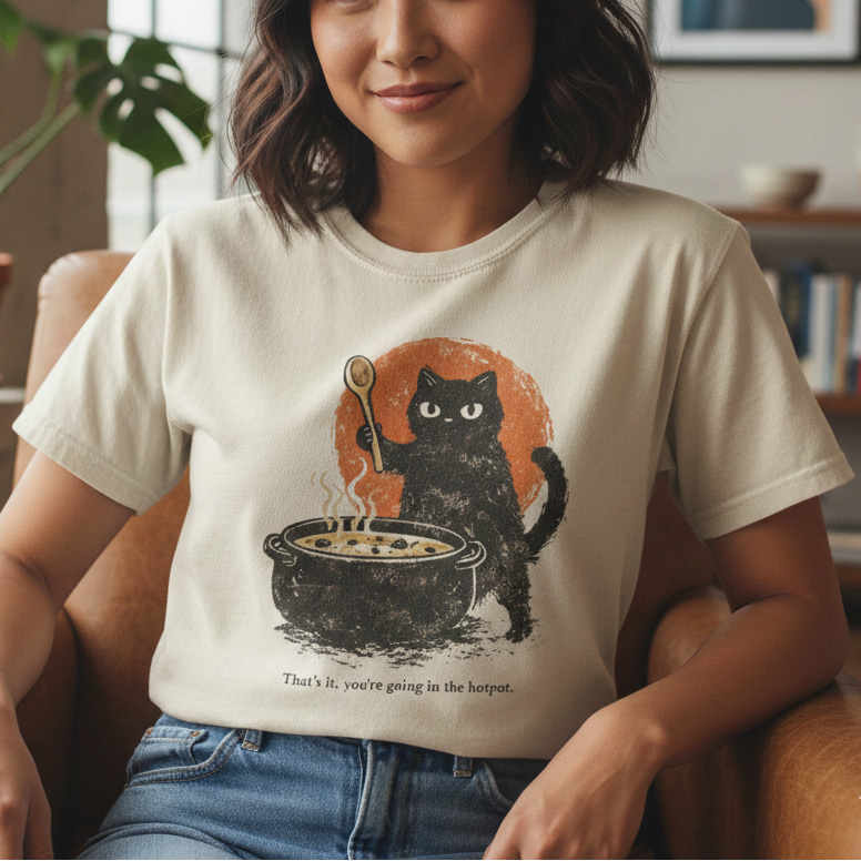 You're Going In The Hotpot Cat T-shirt