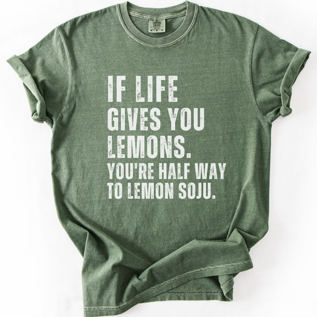 Half Way to Lemon Soju - Funny Soju T-Shirt