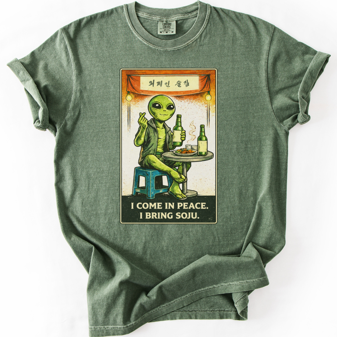 I Bring Soju Korean Alien T-Shirt
