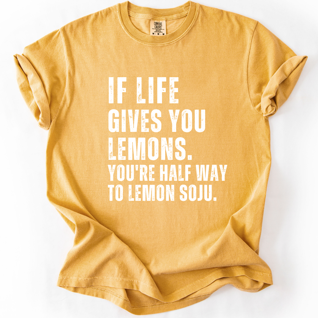 Half Way to Lemon Soju - Funny Soju T-Shirt