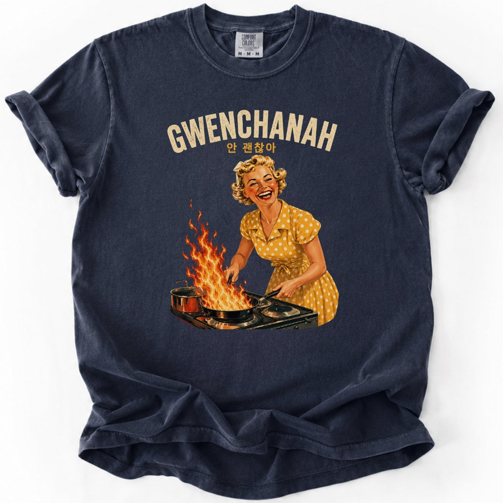 GWENCHANAH Retro Funny Korean T-Shirt