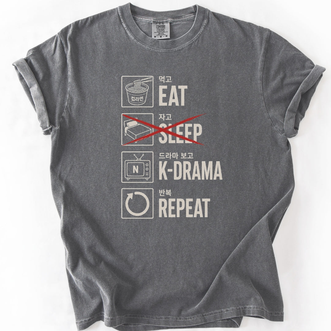 Eat Sleep K-Drama Repeat T-Shirt