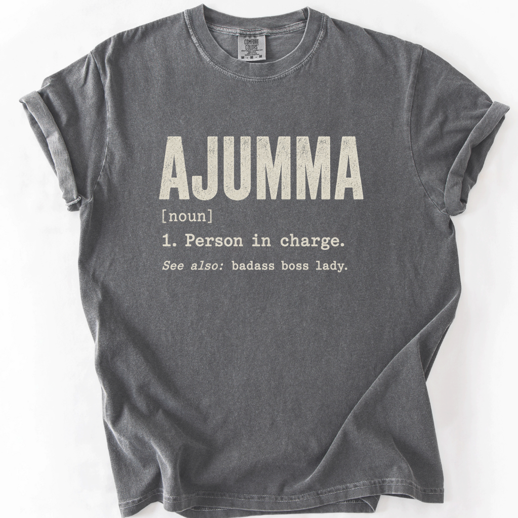 Ajumma Definition Funny Korean T-shirt