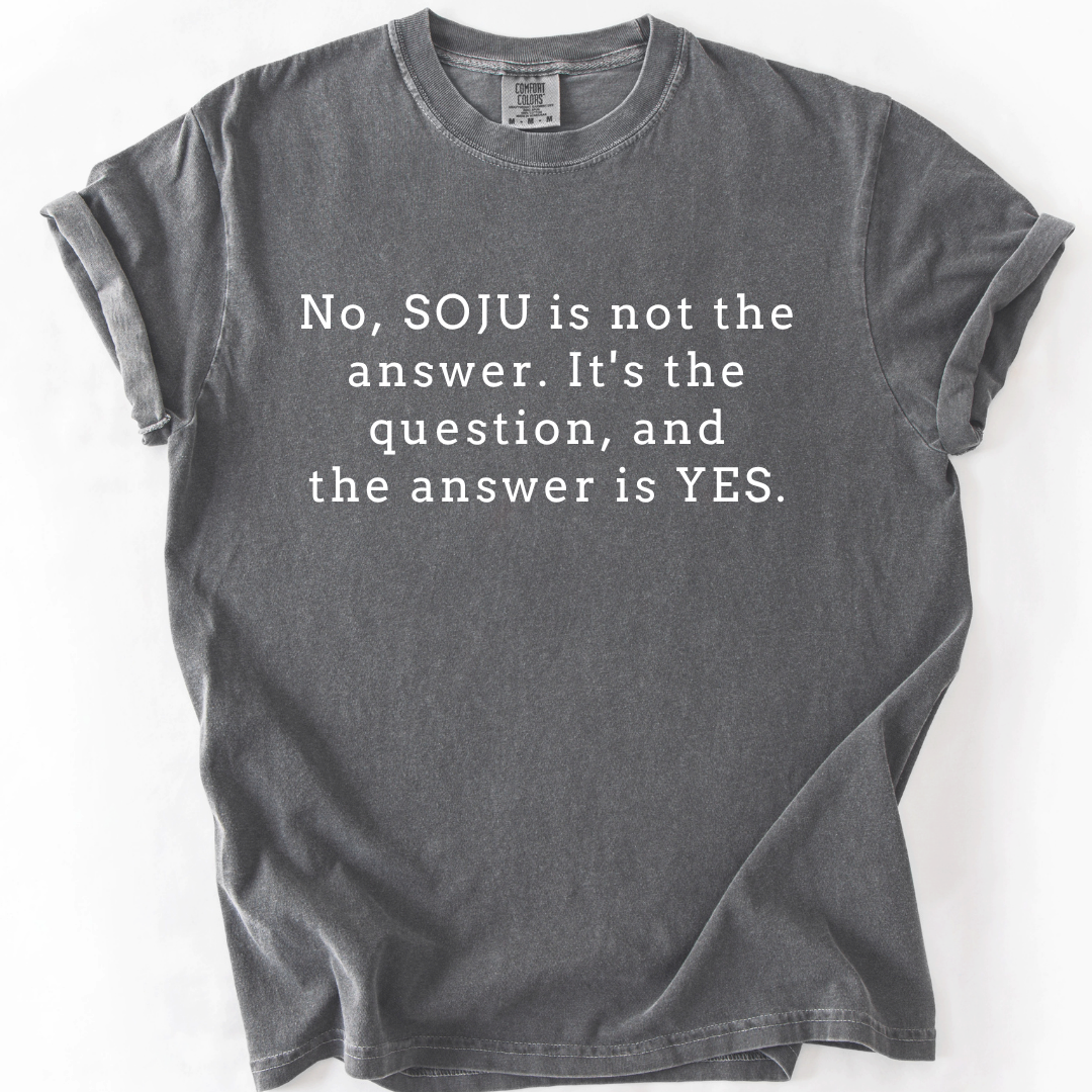 Soju Is the Question - Funny Soju T-Shirt