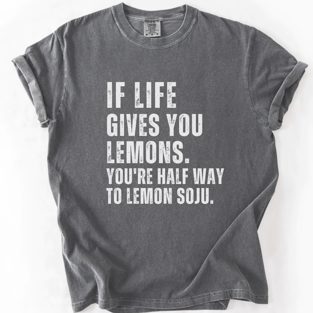 Half Way to Lemon Soju - Funny Soju T-Shirt