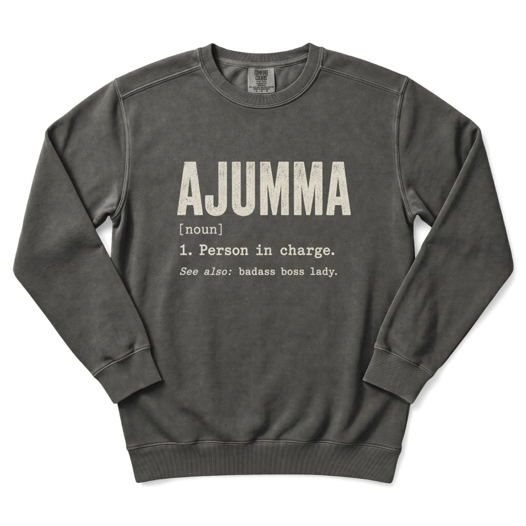 Ajumma Definition Funny Korean Sweatshirt