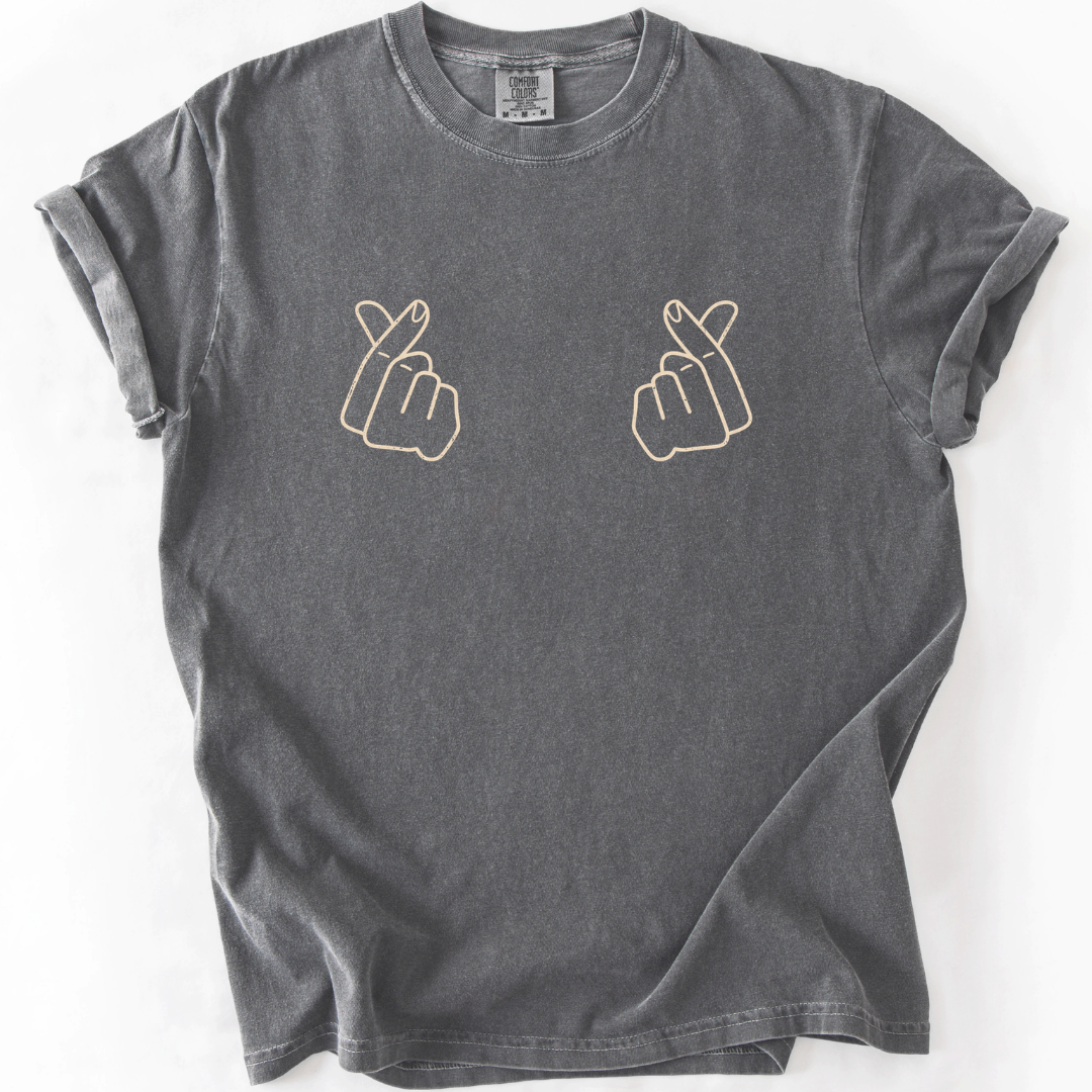Korean Finger Heart T-Shirt T-Shirt