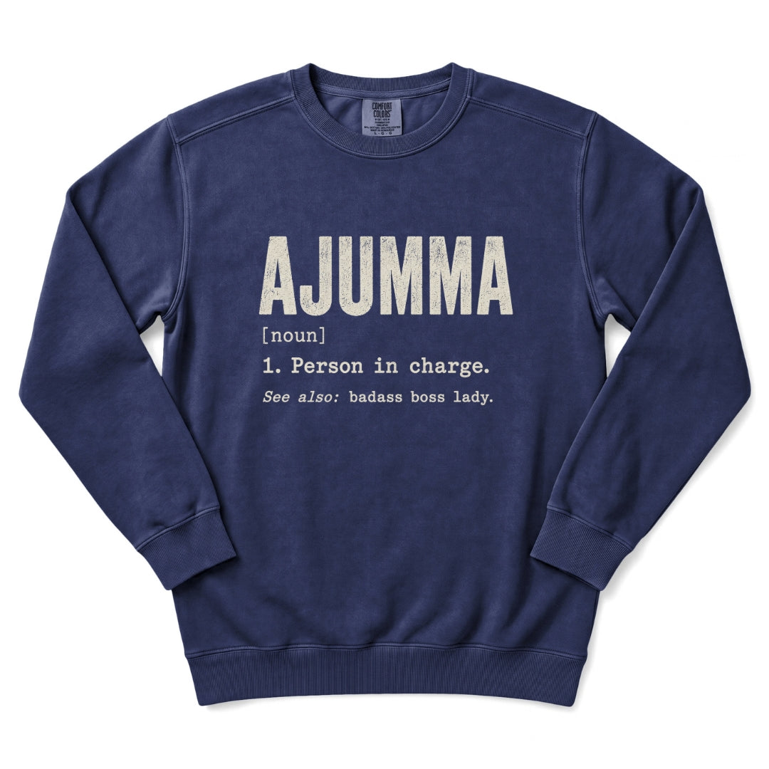 Ajumma Definition Funny Korean Sweatshirt