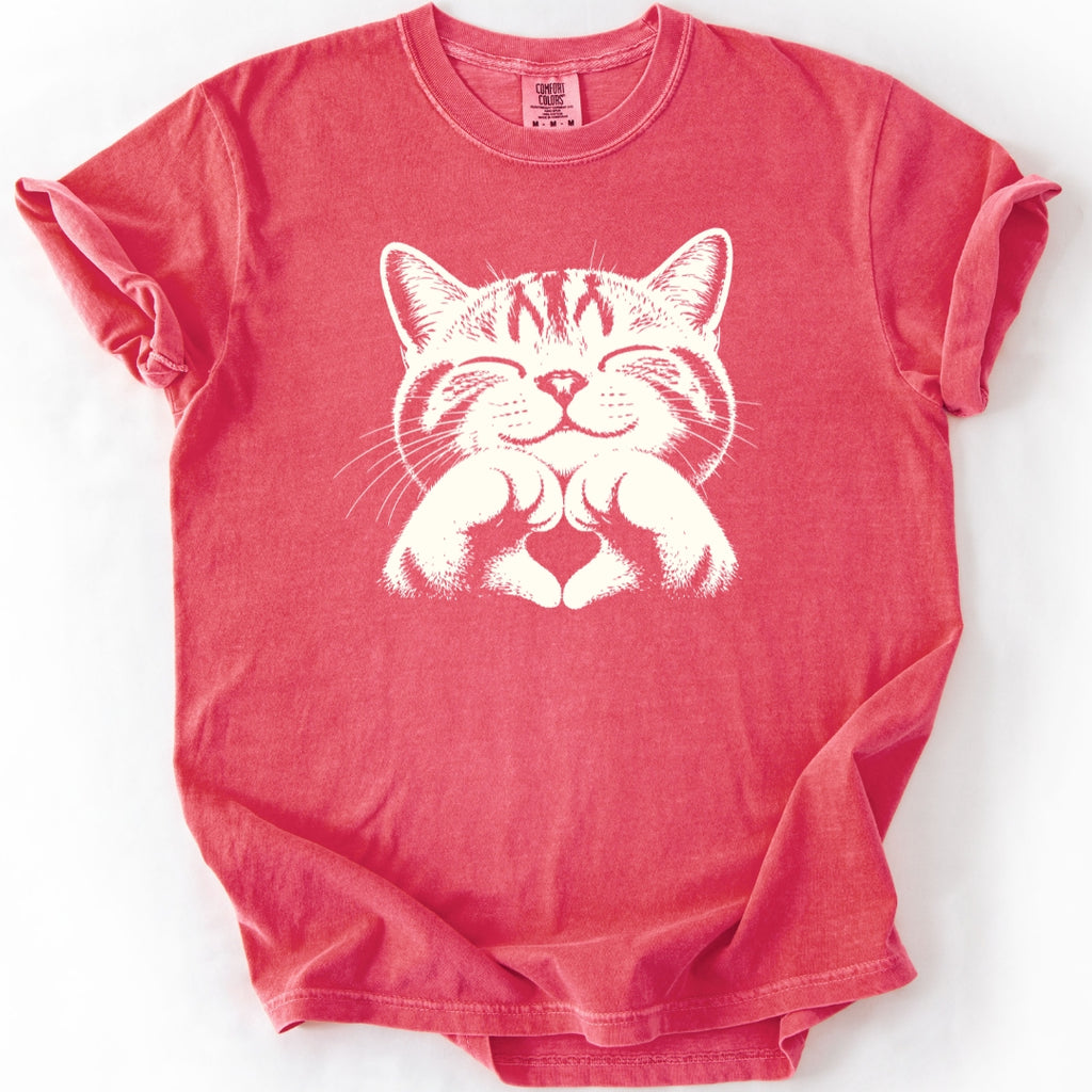 Heart Pose Cat T-Shirt